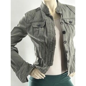 No Boundaries Junior Olive Green Utility Jacket  Military Style Junior Medium